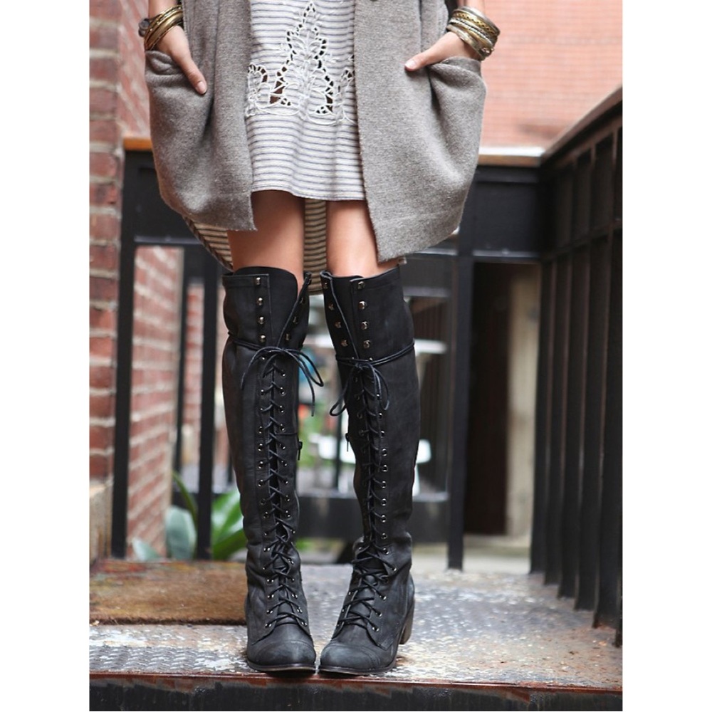 Joe Lace-Up Over-the-Knee Boots